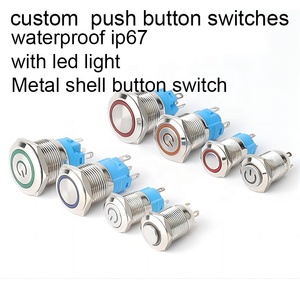 Waterproof Metal on Off <strong>Switch</strong> <strong>Push</strong> <strong>Button</strong> 10Mm 12Mm 16Mm 22Mm Ip67 Led Custom Symbol 19Mm <strong>Push</strong> <strong>Button</strong> <strong>Switches</strong> Rgb With Light - Product Image 3