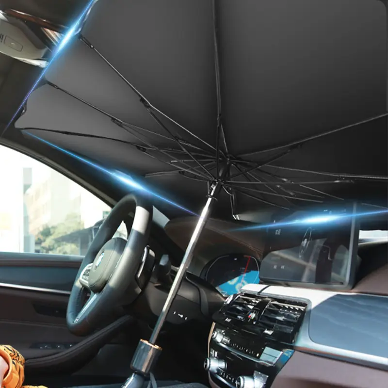 Protection solaire de voiture isolation thermique pare-brise parasol parapluie voiture monté parasol rétractable
