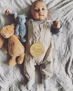 Tùy Chỉnh Đĩa Đẹp Sơ Sinh Nhiếp Ảnh Đạo Cụ Gỗ Bé Mốc Thẻ Sơ Sinh Mốc Thẻ - Product Image 3