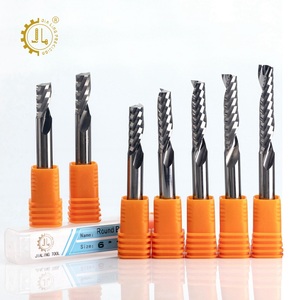 CNC uçları aşağı kesim sıkıştırma Spiral yönlendirici bit Ballnose PCB düz End Mill O flüt Spiral freze kesicisi tabela için - Product Image 2
