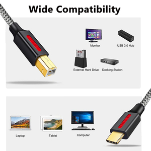 USB B to USB C Printer Cable Type B to Type C Printer Cord for MacBook Pro, Air, MIDI Cable for Yamaha Casio <strong>Digital</strong> Piano - Product Image 4