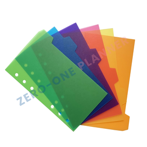 Customized A5 A6 A7 Index Pages Color pp Planner Divider with 6 Ring 6 Sheets Set for Binder Planner Agenda - Product Image 2