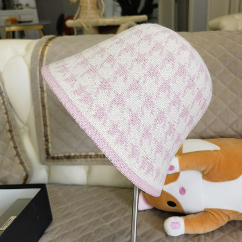 827 pied de poule rose