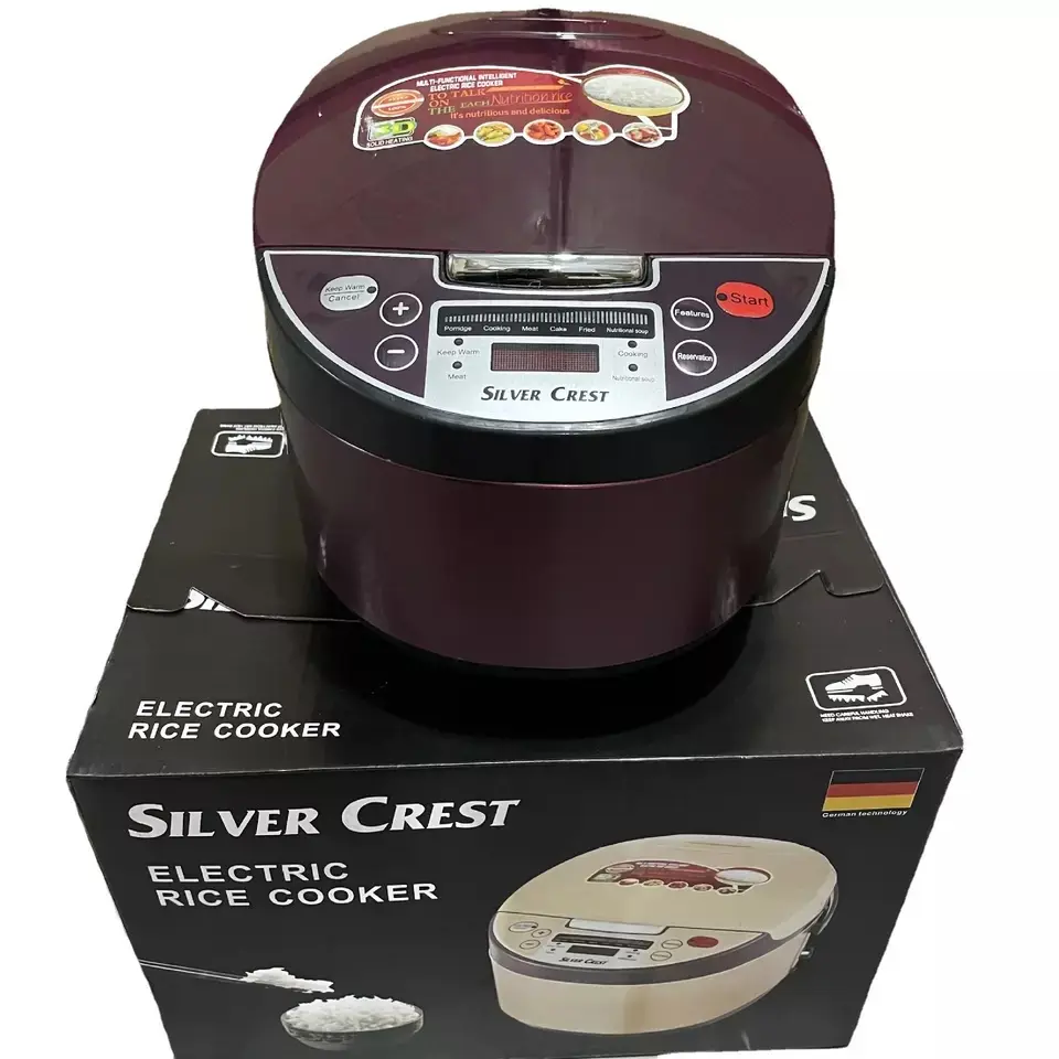 5L Silver crest food steamer grains cake yogurt electric rice cooker with 24 hours delay timer pressure cooker