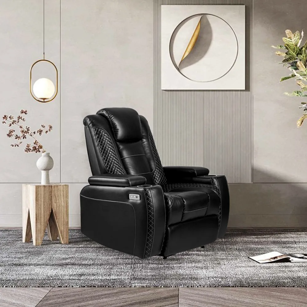 Высококачественное итальянское Электрическое Кресло VANBOW, черная итальянская кожа, оптовая цена