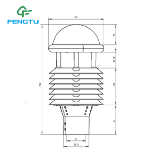 <span class=keywords><strong>Sensor</strong></span> ultrassônico de estação meteorológica de 9 elementos para vento, temperatura, umidade, pressão, chuvas, radiação global PM2.5 PM10