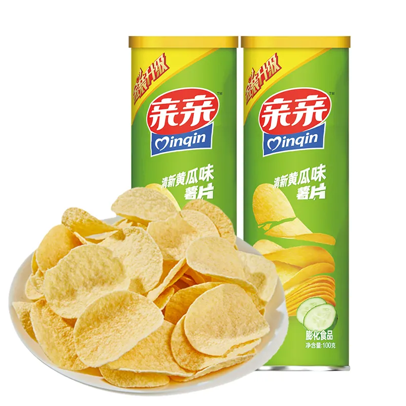 QINQIN OEM Aliments en conserve Chips de pomme de terre Oem Vente en gros 80g Chinois Fruits et légumes Snacks Patate douce