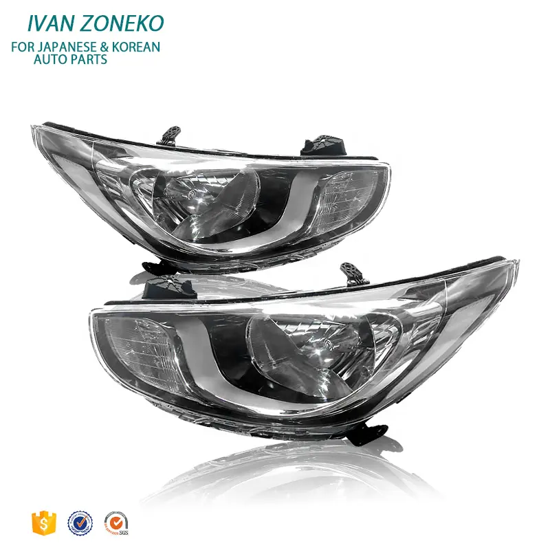 Đèn Pha Xe Hơi Ivanzoneko Đèn LED Cho HYUNDAI ACCENT 2012- OEM:92101-1R030 92102-1R030