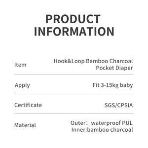 <strong>Happy</strong> Flute Reusable Baby <strong>Cloth</strong> Diapers Washable Soft Bamboo Charcoal Pocket Diaper with Printed Design Waterproof <strong>Cloth</strong> - Product Image 3