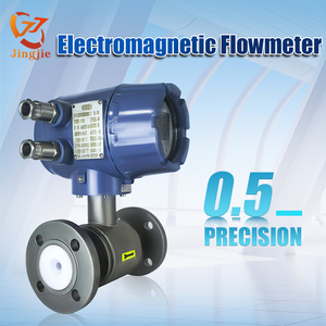 Medidor de flujo electromagnético Jingjie DN200 Ttri-clamp, salida de 4-20ma, medidor de flujo de agua magnético Digital para soluciones de sal alcalina, barro - Product Image 2
