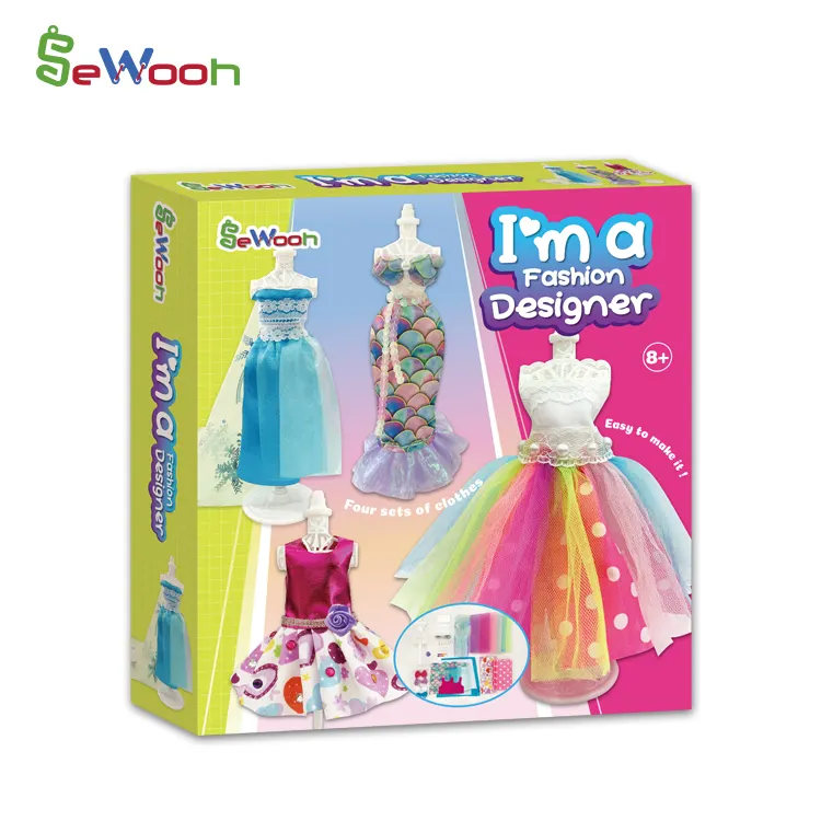 Diy Speelgoed Fashion Design Met Stof Vormen Diy Ambachten Activiteit Naaien Set Voor Beginners Voor Kinderen