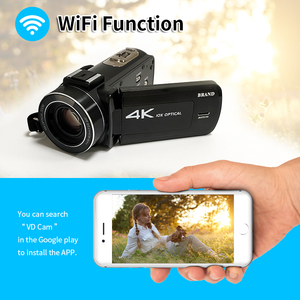 Mini Dv 4K/30Fps 48MP WIFIカムコーダービデオカメラ高解像度10X光学ズームカメラハンディDVビデオカメラ