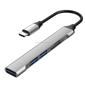 通用Type-C至3 * usb-a + SD + TF 5合1多端口坞站集线器，用于扩展笔记本电脑和平板电脑的连接性 - Product Image 1