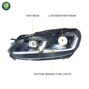 Volkswagen aksesuarları başkanı işık meclisi için 2010-2012 VM GOLF 6 MK6 GOLF 7 MK7 farlar R20 yükseltme <span class=keywords><strong>LED</strong></span> far - Product Image 5