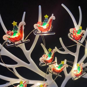 10ft 30 הוביל חג המולד סנטה קלאוס santa claus sleigh חג המולד מחרוזת אורות אורות אורות חג המולד תפאורה הביתה עץ xmas