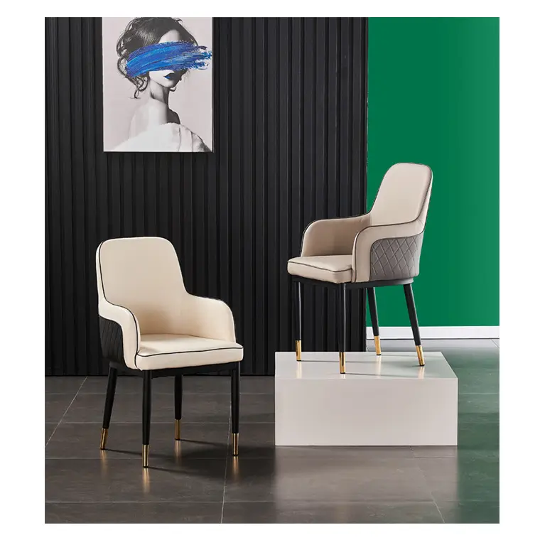 Muebles nórdicos de acero inoxidable, sillas de cafetería de diseño famoso, para salle a manger
