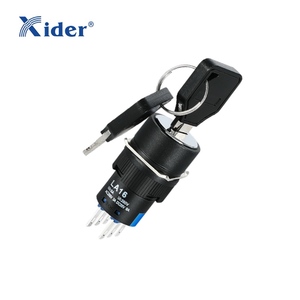 Interruttore a pulsante piccolo selettore chiave LA16-22YA-3P - Product Image 1