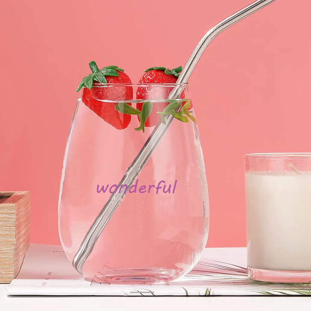 Bán Buôn 9Oz 14Oz 20Oz Số Lượng Lớn Tùy Chỉnh Thăng Hoa Stemless Rượu Vang & Cà Phê Cốc Thủy Tinh Màu Đỏ & Rõ Ràng Pha Lê Cho Thanh Sử Dụng