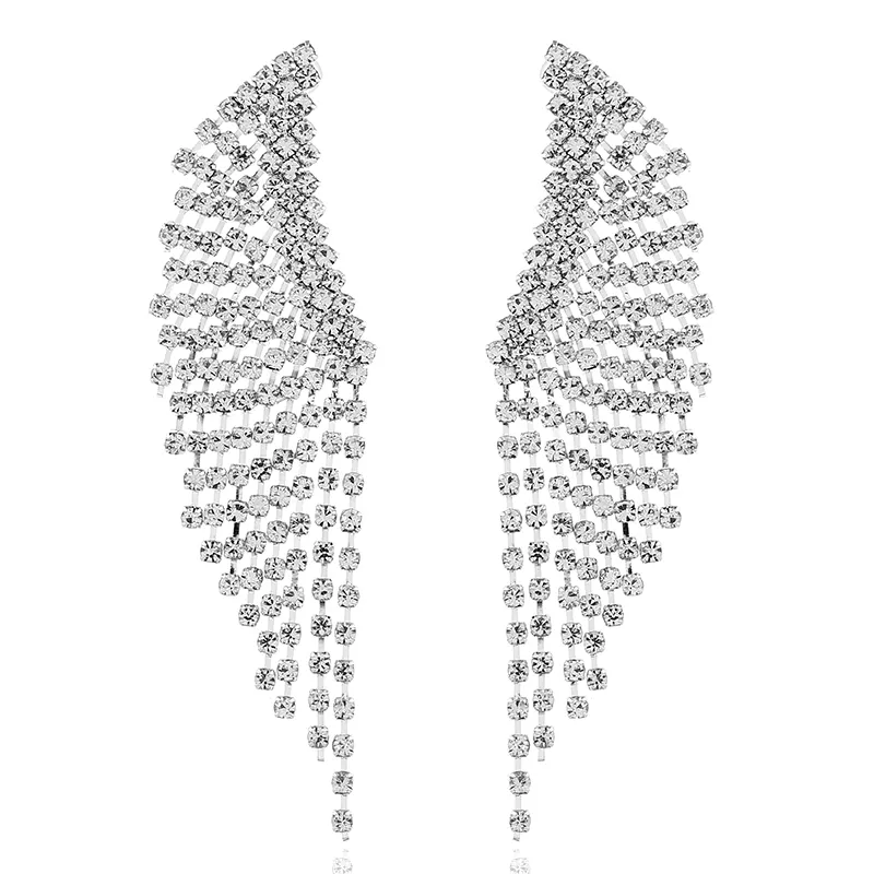 Brincos de cristal para mulheres, joias da moda no atacado n98197