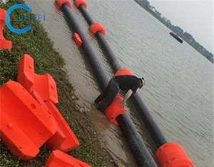 Flotador flotante de manguera de tubo flotante de plástico PE de polietileno de alta densidad para servicio de moldeo de dragado marino con molde personalizado - Product Image 5