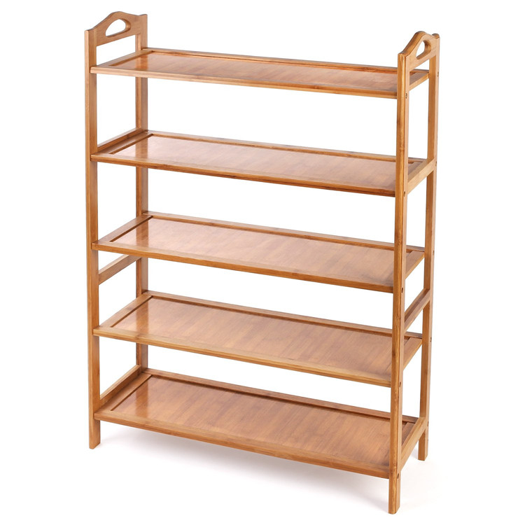 Organic Bamboo Bathroom Furniture Towel Rack Clothes Holder Storage Organizer Sundries Stash Corner Bookcase Shelf Free Standing