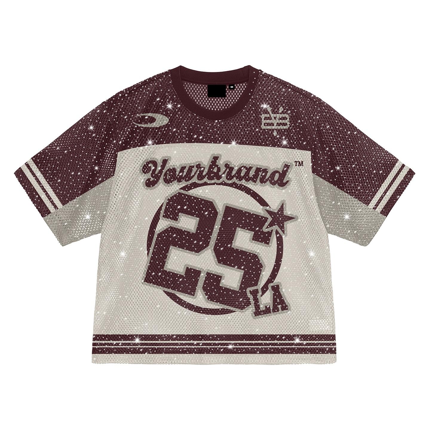 Maillot de fan de football américain blanc bordeaux