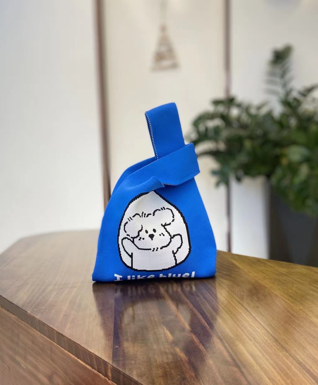 Blue little white dog