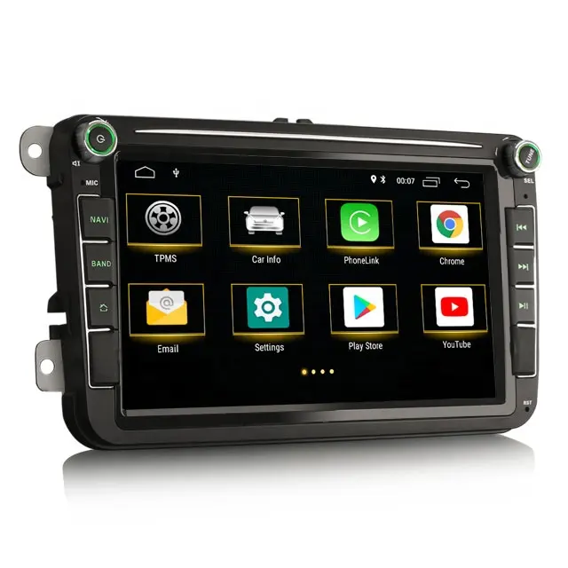 En iyi satış Erisin ES3185V Android 10.0 araba Stereo GPS navigasyon otomobil radyosu VW Skoda Octavia için