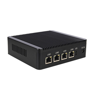Mini ordenador con 4 puertos LAN, Barebone nuc Intel j1900 SSD Win7/8/10 Linux Ubuntu, logotipo personalizado en BIOS sin ventilador - Product Image 1
