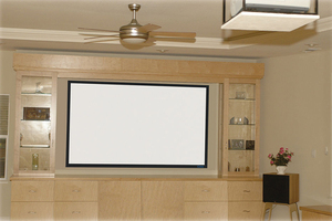 80 Polegada 16:9 PVC Matt White <span class=keywords><strong>Fixed</strong></span> <span class=keywords><strong>Frame</strong></span> Tela Projetor Cinema Home Theatre Filmes Reunião Boa Qualidade HD 4K Tela de Projeção