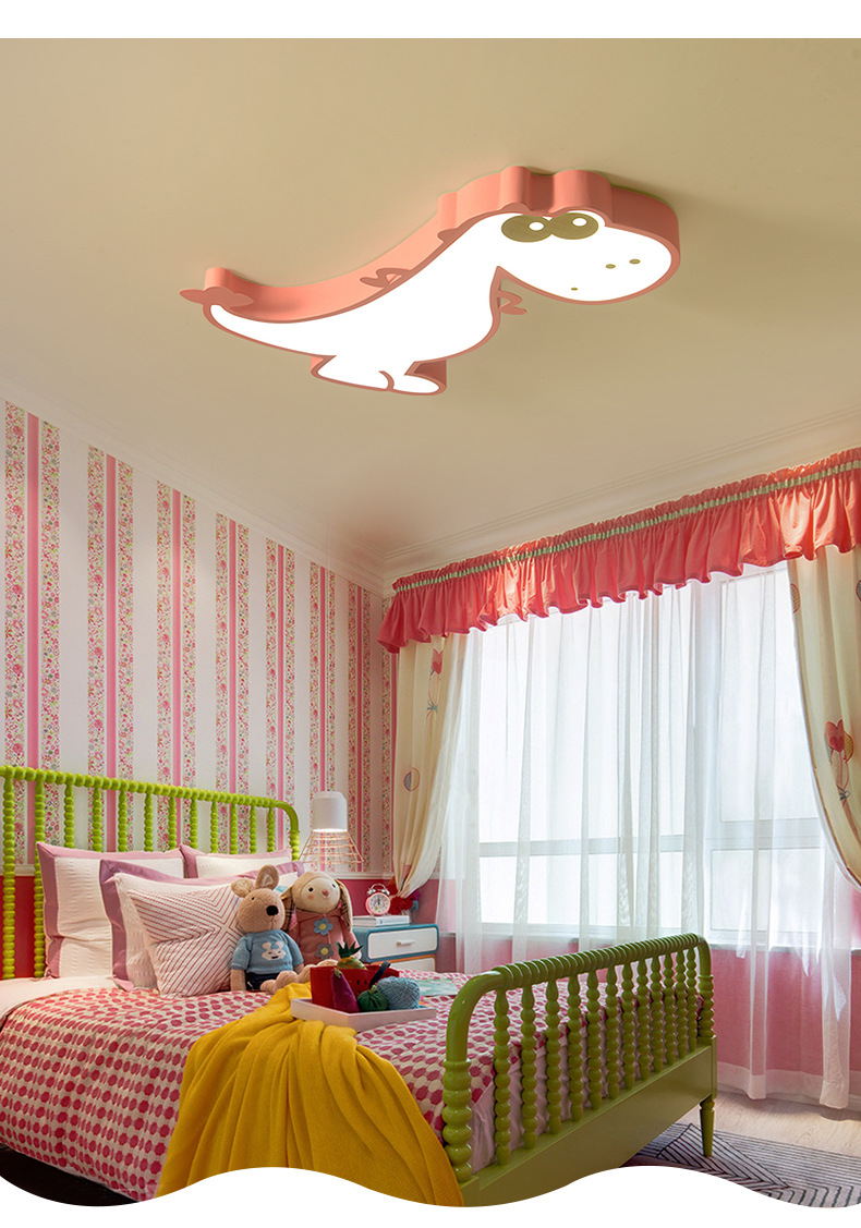 Kids Bedroom Chandelier Cute Creative Modern Boy Study Room Dinosaur LED Ceiling Pendant Lights