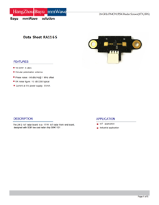24GHz RS485 FMCWレーダーフロントエンドボードレーダーセンサーIoT産業用 - Product Image 2
