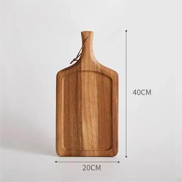 Brown Acacia wood steak plate 40*20*1.5cm