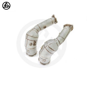 צינור פליטה CSZ לאאודי RS6 RS7 C8 4.0T 2019- 100/200/<span class=keywords><strong>300</strong></span> תאים SS304 ביצועים ספורט חתול ראש צינורות למטה