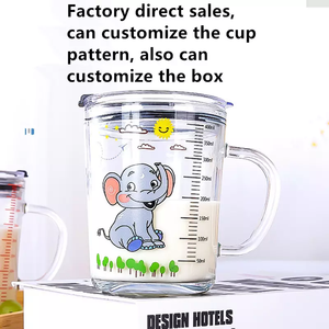ร้อนบนน้ำแก้ว400มิลลิลิตรถ้วยชาดื่มนมกาแฟน้ำถ้วยแก้วที่มีการจัดการ - Product Image 2