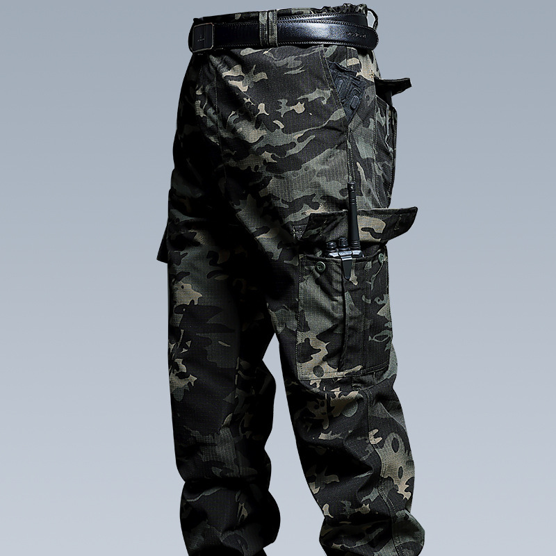 Pantaloni da allenamento in rete 029 - motivo floreale notte
