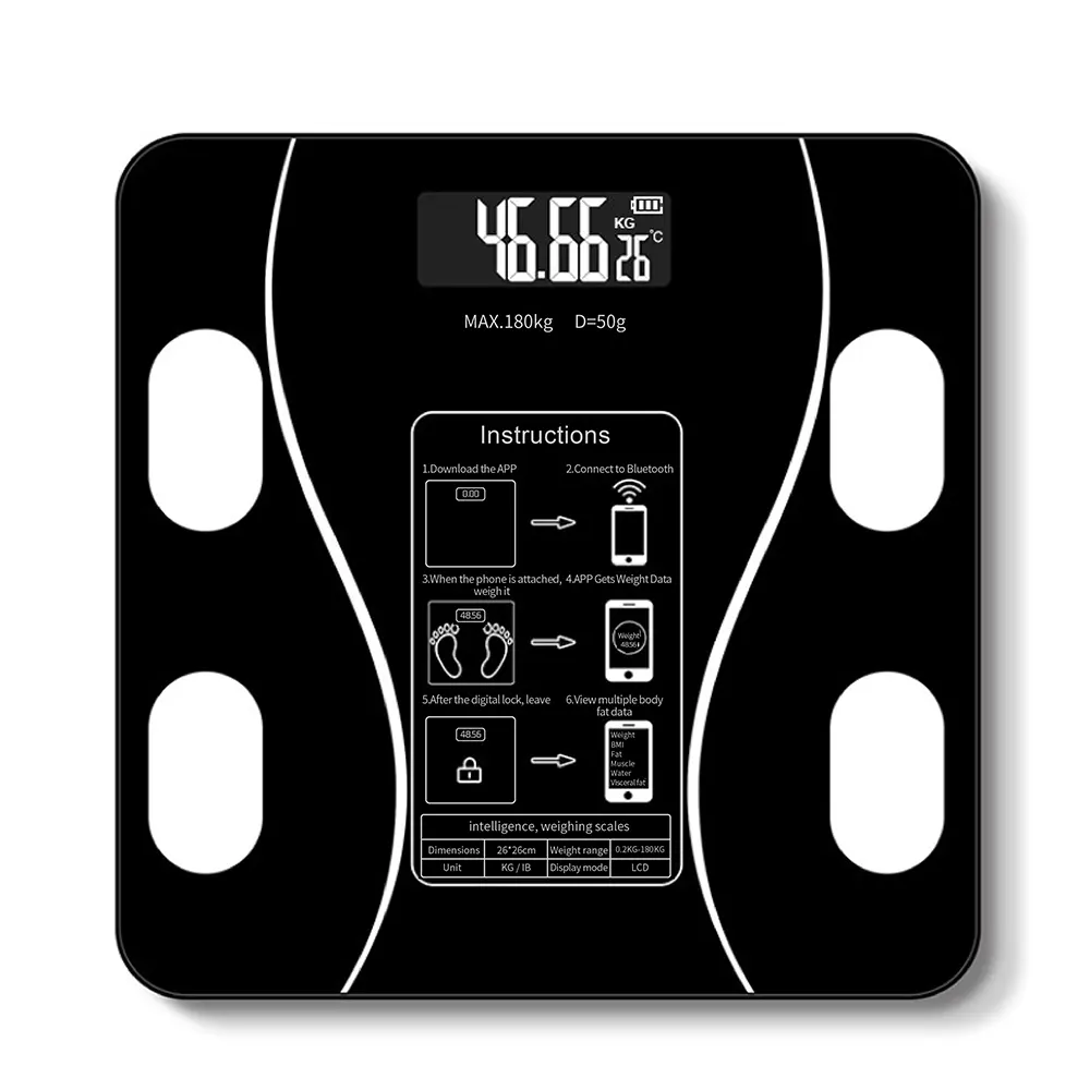 Badkamer Lichaamsvet Bmi Schaal Digitale Menselijk Gewicht Mi Weegschalen Vloer Lcd Display Body Index Elektronische Smart Weegschalen