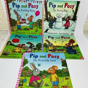 หนังสือภาษาอังกฤษพิมพ์มัน 10 เล่ม หนังสือภาพก่อนนอน Pip และ Posy สําหรับเด็กการเรียนรู้ภาษาอังกฤษ