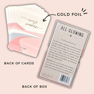 Positive Mindset Affirmation Cards With Wooden Stand and Easy Open Box