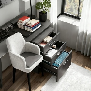 3 ngăn kéo cán theo dõi Tủ hồ sơ cho văn phòng gia đình cán máy in đứng gỗ dưới bàn tủ điện thoại di động Tủ hồ sơ màu đen - Product Image 5