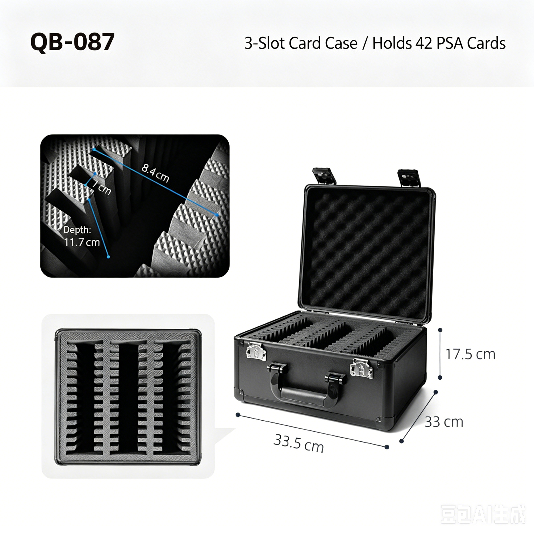 3-Slot Graded Card Brick Storage Case