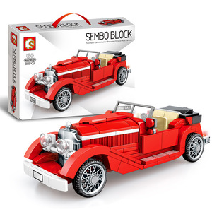 Children'<strong>s</strong> <strong>Toy</strong> Vintage Car Simulation Plastic Retro Model Assembly <strong>Toy</strong> Block Set - Product Image 6