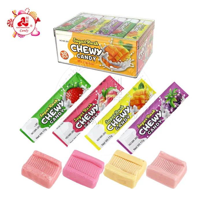 Hight quality Sour Sweet Chewy candy fruit flavour soft candy