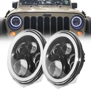 Customized Oem Odm <strong>Led</strong> Round Headlight <strong>Logo</strong> Printing Dot Approved 7&quot; Headlight for Harley Davidson and for Jeep Jk - Product Image 4
