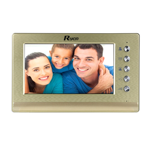Cámara delgada inteligente de seguridad para el hogar, 7 pulgadas, videoportero dorado, sistema de intercomunicación de control de entrada - Product Image 5