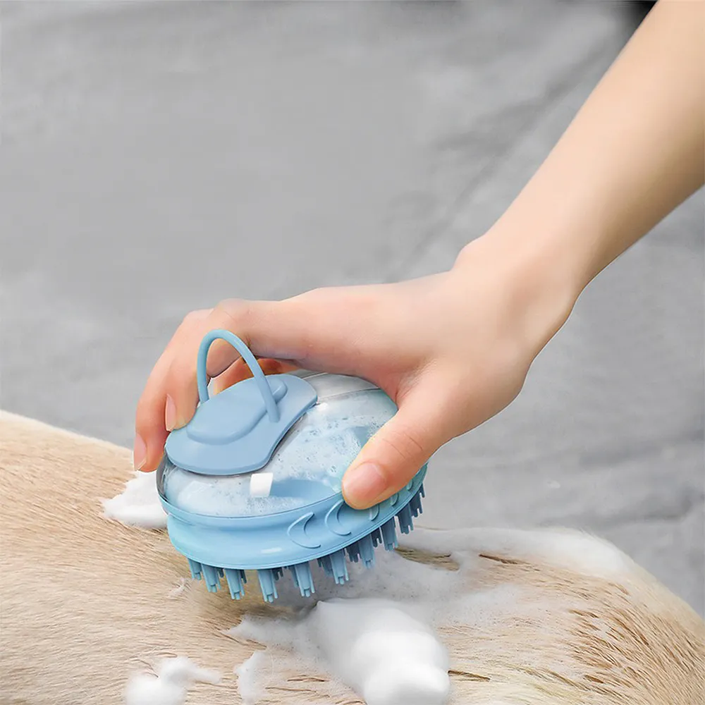 Fabricante atacado azul verde grooming ferramenta gato pet dog banho escova