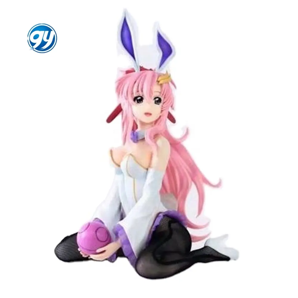 Figuras de 30cm Iron Saga Gundam Seed Lacus Clyne- Bunny Ver. Sexy Girls Cosplay coleccionable plástico Anime figura PVC modelo Juguetes