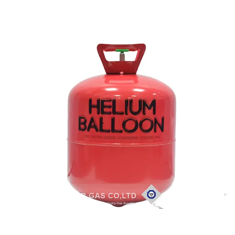 Globos de helio desechables de diferentes tamaños, cilindro de Gas, botella de helio