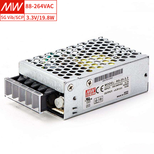 Mean Well RS-25-3.3 25W 3.3V 6A Single <strong>Output</strong> Power Supply with Universal <strong>Input</strong> <strong>and</strong> Compact <strong>Design</strong> for Industrial Applications - Product Image 1