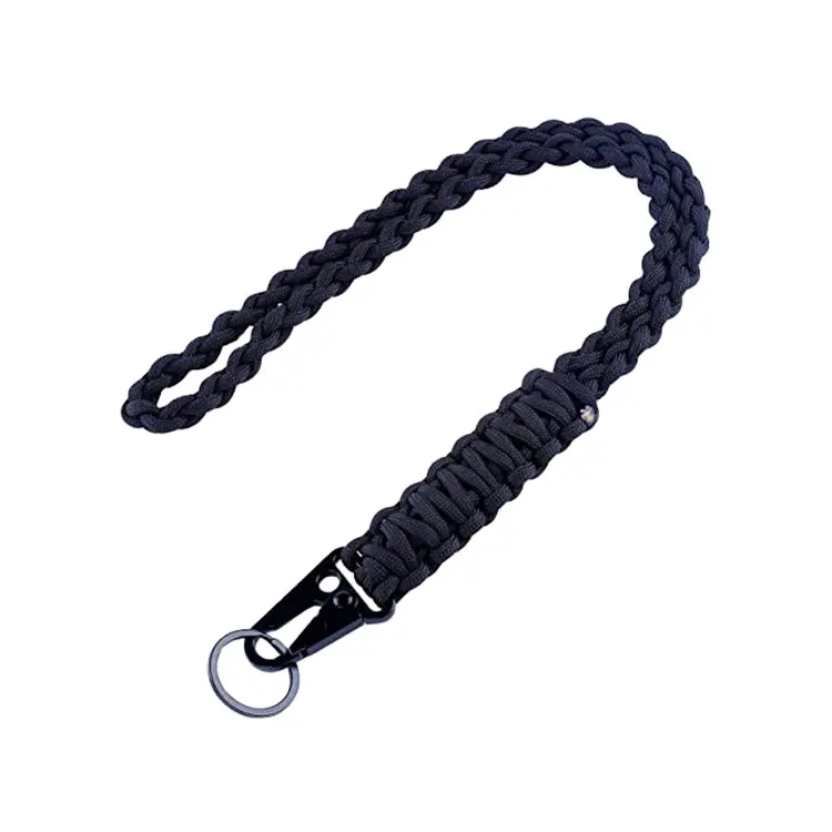 Hochwertiger Halskette-Insignienhalter Kamera Brieftaschen-Schlüssel Pfeifenband geflochtene Schlüsselanhänger Paracord Lanyard